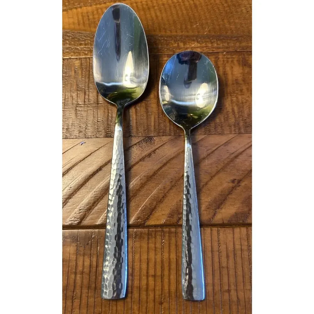 Wallace Continental Hammered Handle‎ Dinner & Soup Spoon 18/10 Stainless Steel